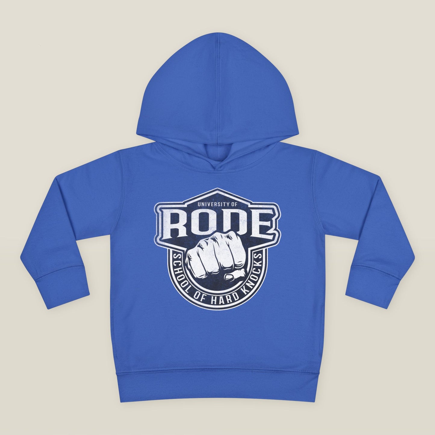 Toddler Fleece Hoodie - University of Rode, School of Hard Knocks Design