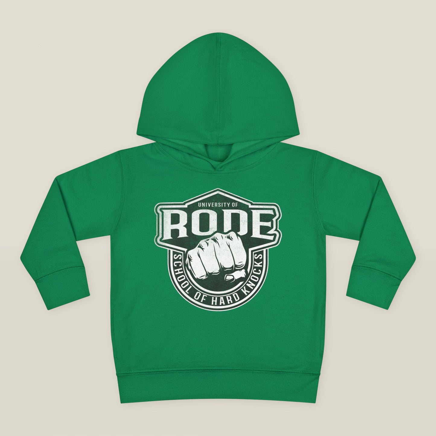 Toddler Fleece Hoodie - University of Rode, School of Hard Knocks Design