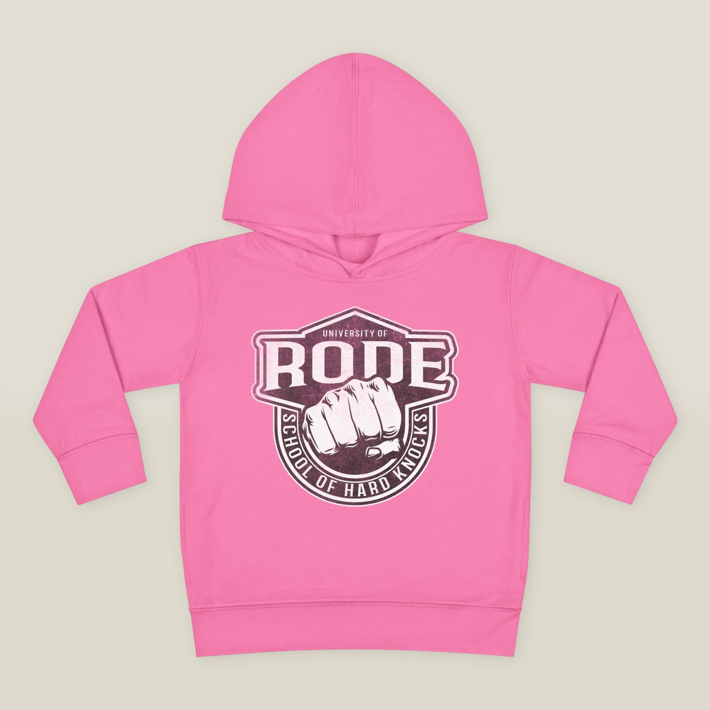 Toddler Fleece Hoodie - University of Rode, School of Hard Knocks Design