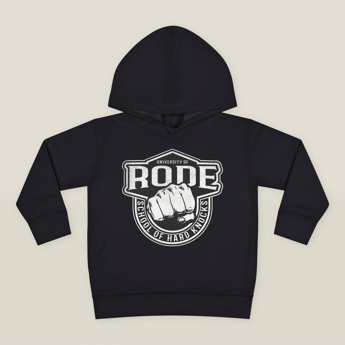 Toddler Fleece Hoodie - University of Rode, School of Hard Knocks Design