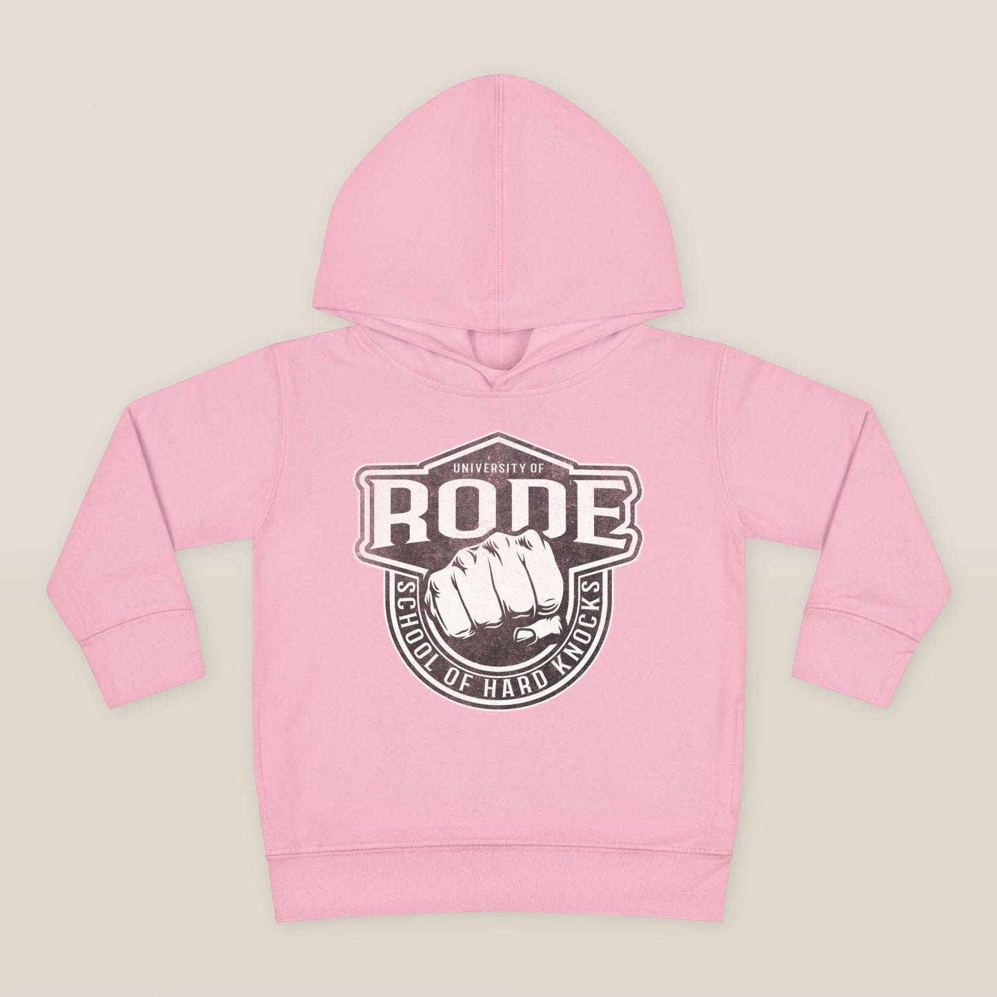 Toddler Fleece Hoodie - University of Rode, School of Hard Knocks Design