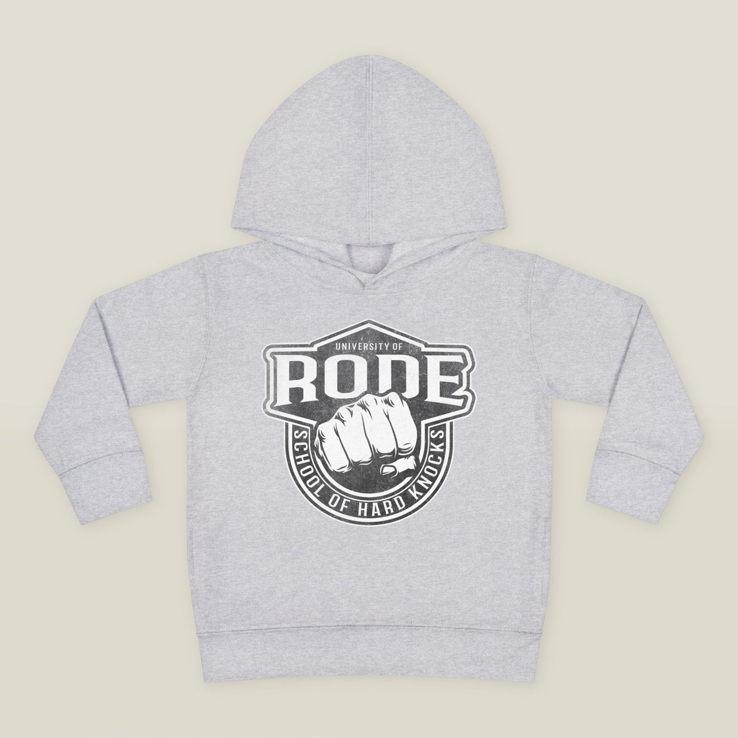 Toddler Fleece Hoodie - University of Rode, School of Hard Knocks Design